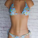 Boutique Light Blue & Multi-Colored, Floral, Bikini Set Photo 0