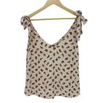 Sézane Lara Floral Tie Bow Straps Sleeveless Blouse | Sz 40 (US 8) | Mindy Print Photo 1