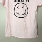 Hot Topic Nirvana Pink Smile Girls T-Shirt size large Photo 3