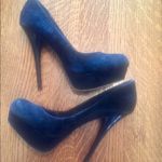 Steve Madden Black suede Caryssa platform stilettos 8.5 Photo 3