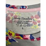 Vera Bradley Gray Floral Tee Shirt Rayon Blend Crewneck Short Sleeves - Large Photo 9
