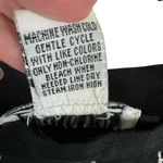 Robbie Bee Vintage Black Linen Elastic Pants White Floral Embroidery Size 8 Photo 5