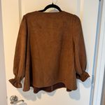 Tuckernuck Brown Faux Suede Easton Swing Blouse | S Tan Size L Photo 5
