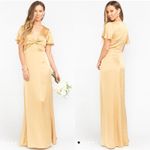 Show Me Your Mumu Rome Twist Gown True Gold Luxe Satin Maxi Dress NWT Size XS Photo 1