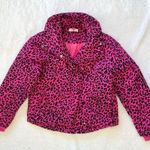 BUDDY LOVE Womens Puffer Leopard Cheetah Pink Coat Jacket size Medium Photo 0