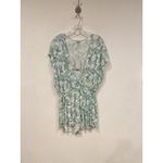 Rails Romper Womens Small Green Palm Print Vera Short Sleeve V Neck Viscose Photo 1