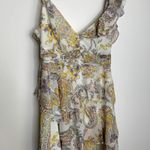 LINI Naomi Ruffled Vneck Mini Dress Womens Large Floral White Photo 11