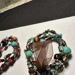 Lot Of 3 Beaded Spiral Wrap & Stretchy Set Assortment Bracelets Brown Blue Mix Photo 6