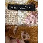 Sweet Claire  Mustard Yellow Floral Fleece Style Long Sleeve Dress Size Medium Photo 4