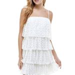 City Studio Women's Lace Zip Up Spaghetti Strap Party Dress White Size undefined Photo 0