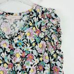 Loft Floral Shirred Puff Sleeve Top Long Sleeves Size XS EUC Photo 3