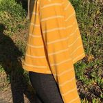 Urban Outfitters Yellow and white Striped crop top, long sleeve crop top, oversized crop top Photo 5