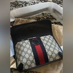 Gucci  GG Supreme Monogram Web Belt Bag 90 36 Beige Navy Photo 5