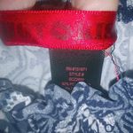 Hot Kiss  M Blue China Crop Peasant Top Photo 3