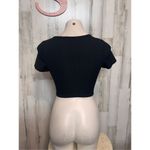 Love j Julia by  Pearl Hem Black Crop Top Small Photo 6