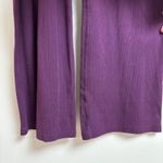 Pact Pants Women Large Purple Bootcut Pull On Ribbed Knit Cotton Yoga Athleisure Photo 2