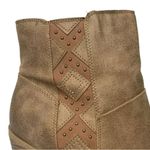 Fergalicious NEW  Fergie Garcia Faux Leather Brown Sand Ankle Boots Booties 11 Photo 2