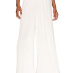 Good American White Plisse Georgette Wide Leg Pleated Pants 3/4 (US L/Xl) NWT Photo 0
