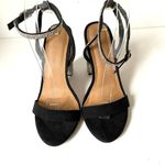 ASOS  Design Hot Step Embellished Rhinestone Block Heel Black Sandals size 5 Photo 6