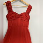 Azazie  Eve Rust Red Sweetheart A Line Prom Dress Evening Gown Satin Feminine Photo 4