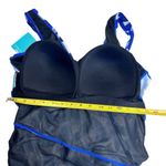 Sea & Sand Blue Paint Asymmetrical Wrap Swimdress White Size 20W Photo 10