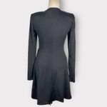 Danielle Bernstein Mini Dress Women's Medium Black Ruched O Photo 4