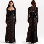 House Of CB HOUSE OF‎ CB 'Artemis' Black Lace Maxi Dress NWOT size L Photo 2