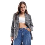 Abercrombie & Fitch NWOT  tweed blazer in black and white One Button XS Photo 2