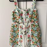 Farm Rio Tropical Romance Linen Blend Romper, Size M Photo 2