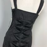 Love Tease NEW Ruched Little Black Black Snakeskin Evening Mini Dress Photo 4
