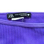 ZARA ribbed purple crop top Photo 1