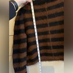 Black and Brown Crew Neck Sweater with Cozy Stripes Photo 3
