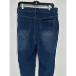 SheIn Curve Womens Size 0XL Skinny Pink Heart Crop High Rise Denim Blue Jeans Photo 3