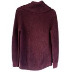 L.L.Bean A6 Women's Medium Purple Cotton Blend Cowl Neck Knit Sweater Photo 5