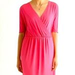 Covington Women's Size L V-Neck Faux Wrap Dress Half Sleeve Photo 0