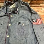 Ed Hardy  Women’s Blue Denim Shirt size L Photo 8