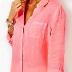 Lilly Pulitzer  Coral Button-Down Shirt Photo 0