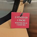 Vince Camuto ๐๐ Wire Free Bra & T-Shirt Bra (2 Pack) ~ Black & Nude 34C NWT Photo 6