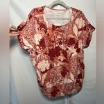 Wonderly  Red Pattern Short Sleeve Women’s Blouse Photo 0