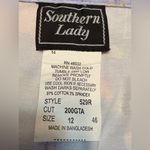 Southern Lady Blue Ankle Cropped Pants with Feminine Print size 12 Size M Photo 2