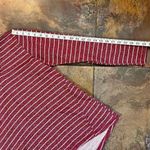 st. john's bay St. John’s Bay Medium Burgundy Red Striped Sparkly Hoodie Shirt Photo 4