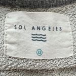 Sol Angeles Sweatshirt Womens XS Gray Raglan Sleeve Cafe Societe Graphic Casual Photo 6