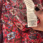 NEW Boden V Neck Flippy Floral Linen Dress Radish Oriental Paradise 14R Red Size 14 Photo 8