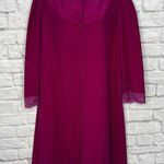 Vanity Fair Vintage  Short Sleeve Robe Purple Size S House Coat Lace Collar 60s Photo 0