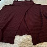 Free People Date Night Waffle Knit Cowl Neck Top Burgundy Size M (NWT) Photo 5