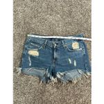 Rag and Bone  Winnie Cut Off Distressed Blue Jean Short Medium Wash Denim Size 26 Photo 7