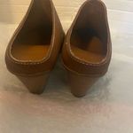Leather Western Booties Clogs Mules 3 Inch Heels Brown Size‎ 8 Top Stitching Tan Photo 7