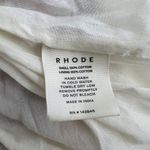 RHODE Ozzie Cotton Printed One Shoulder Dress In Ric Rac Rainbow White Size XL Photo 5