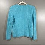 Anne Klein Ann Klein sport Blue cable kit Cashmere sweater size XL Photo 3