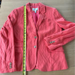 J.Crew  Coral Jacket Sz 8 Schoolboy Blazer Career Crinkled Preppy Pink/Orange Photo 10